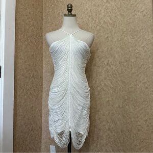 Elegant White Ruched Dress